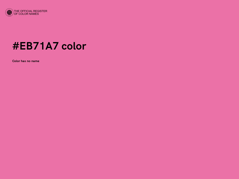 #EB71A7 color image