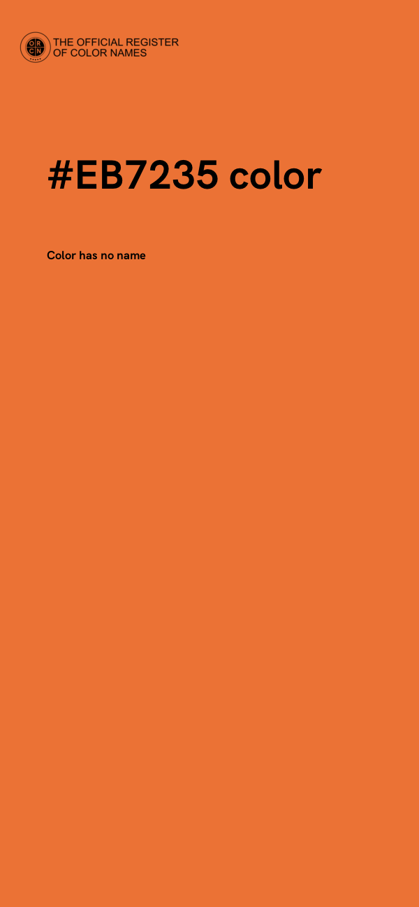 #EB7235 color image