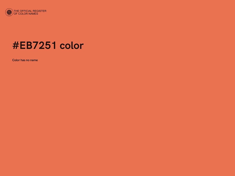#EB7251 color image