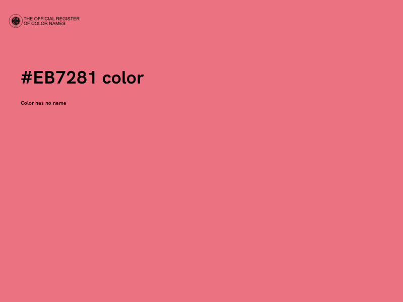 #EB7281 color image