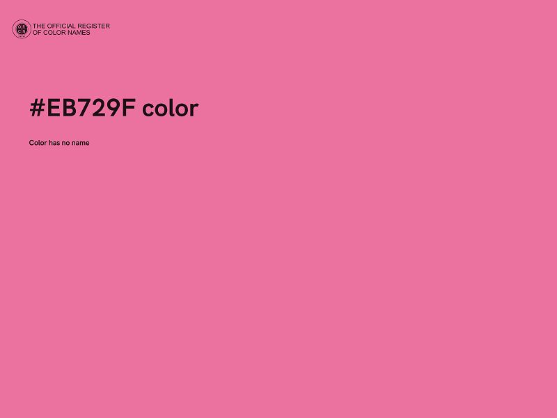 #EB729F color image