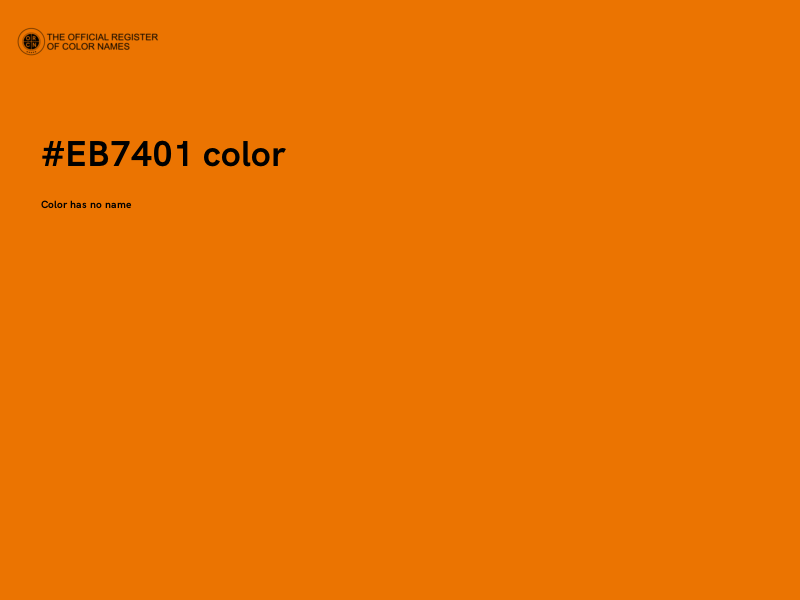 #EB7401 color image
