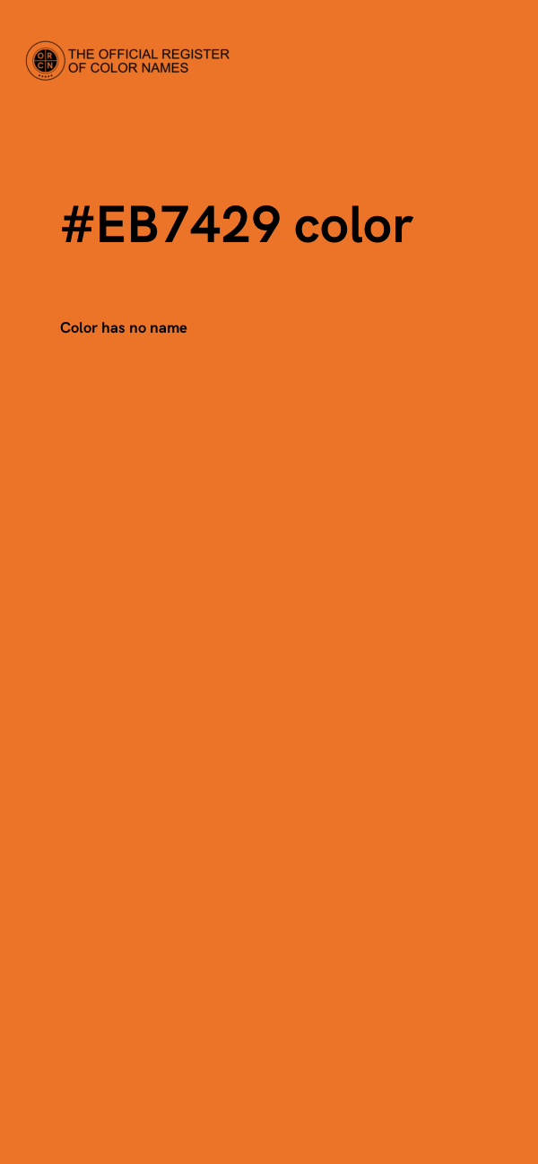 #EB7429 color image