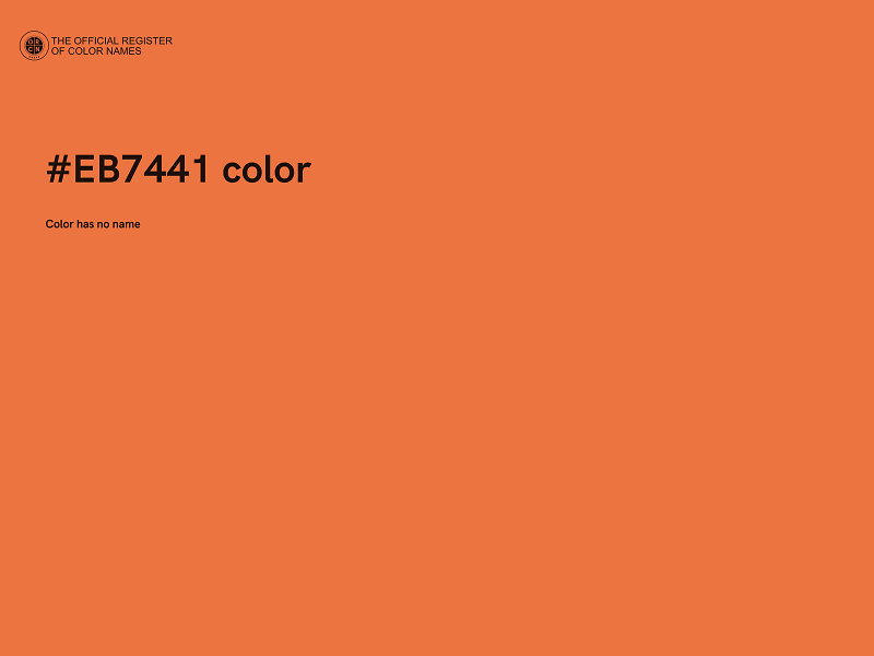 #EB7441 color image
