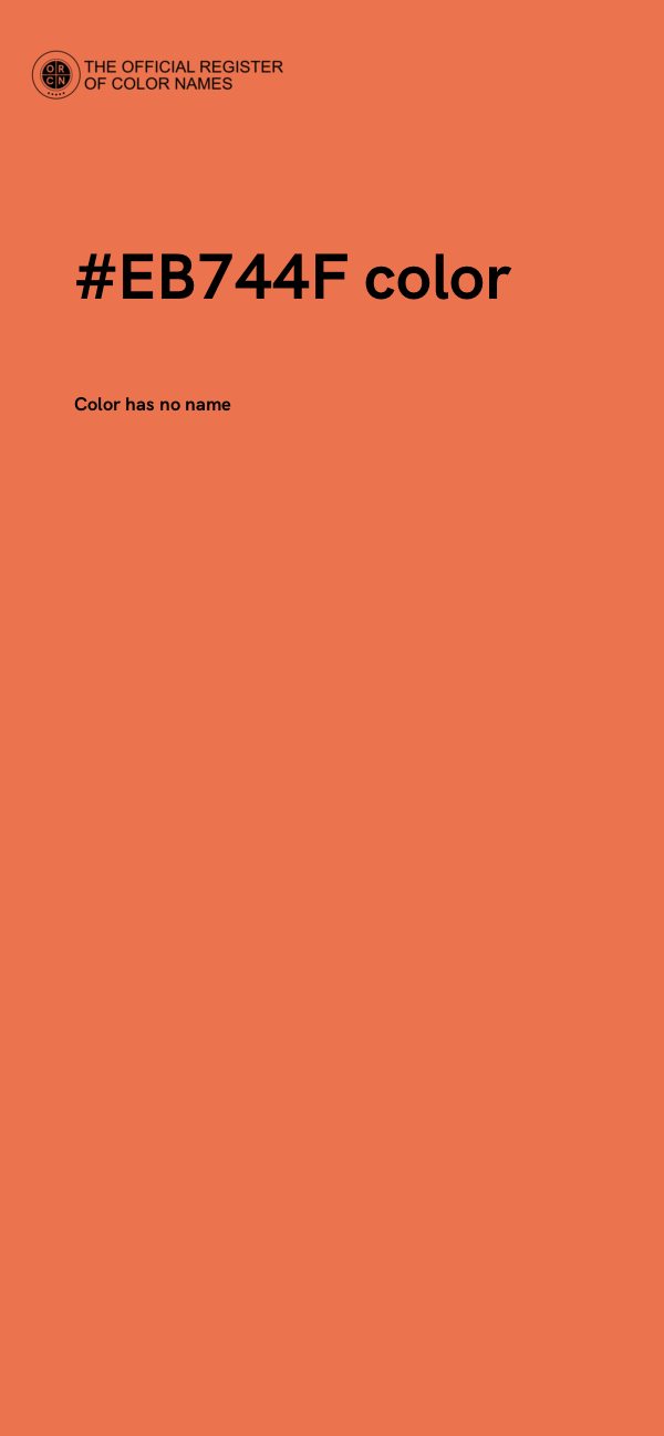 #EB744F color image