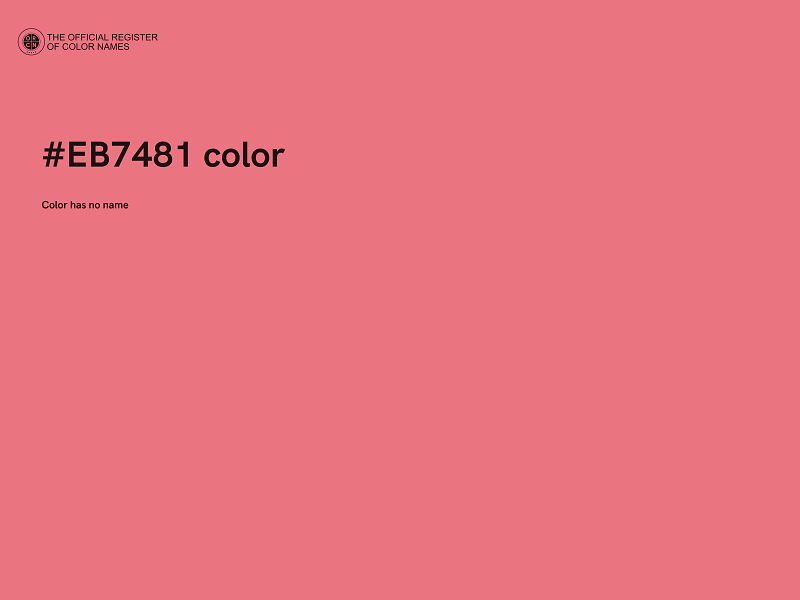 #EB7481 color image