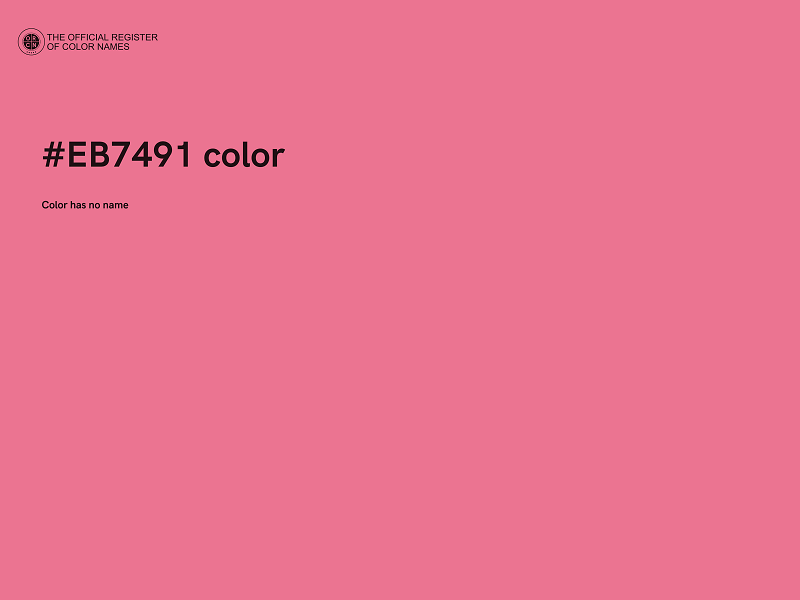 #EB7491 color image