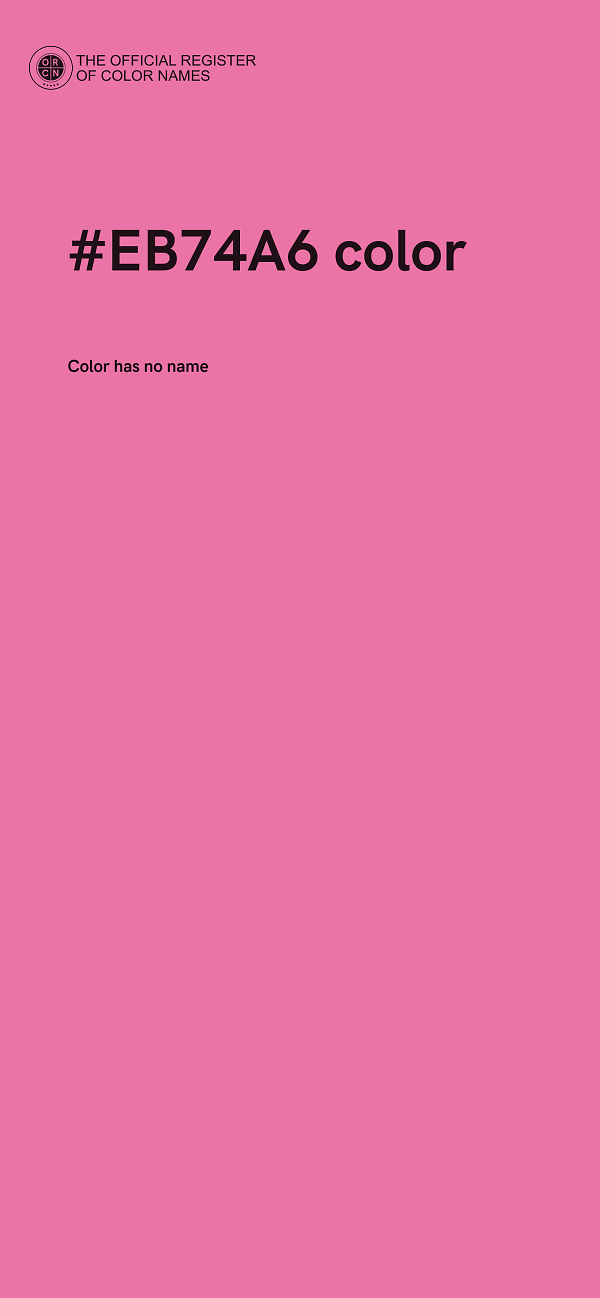 #EB74A6 color image