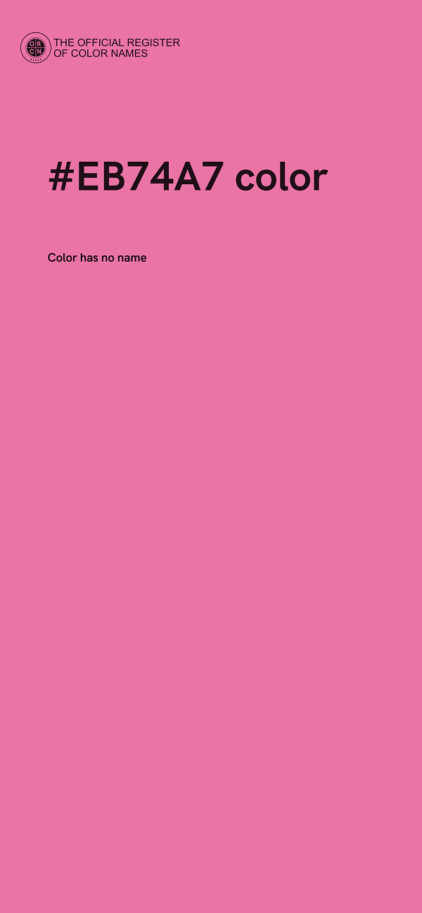 #EB74A7 color image