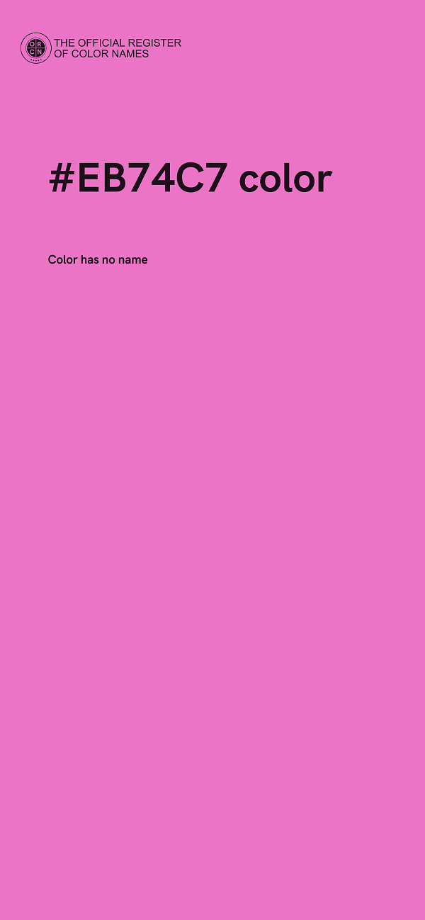 #EB74C7 color image