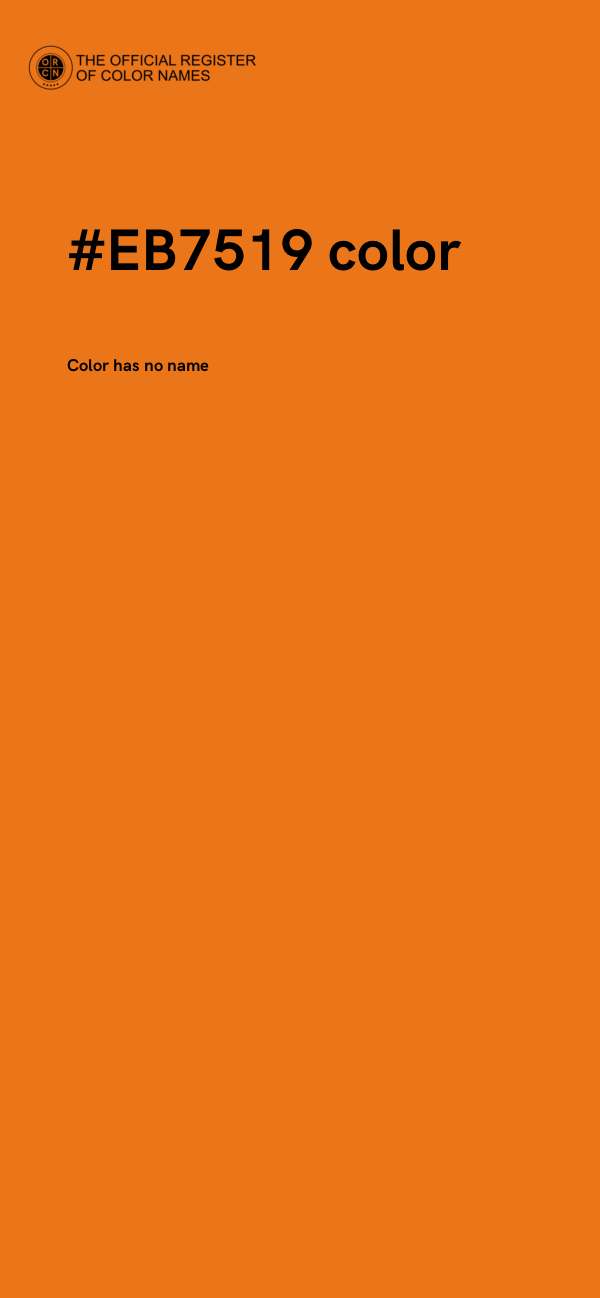 #EB7519 color image