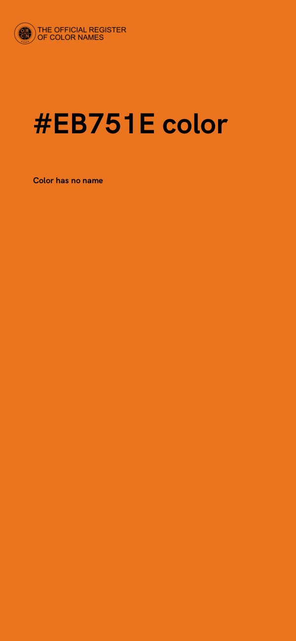 #EB751E color image