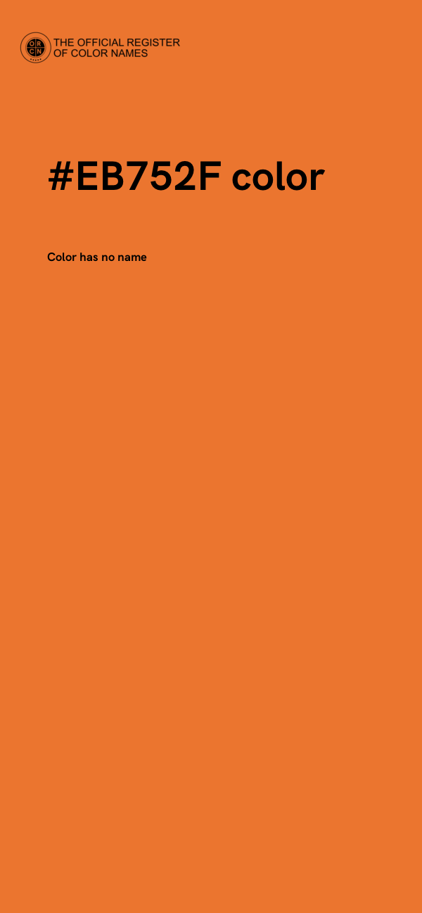 #EB752F color image