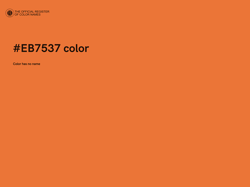 #EB7537 color image