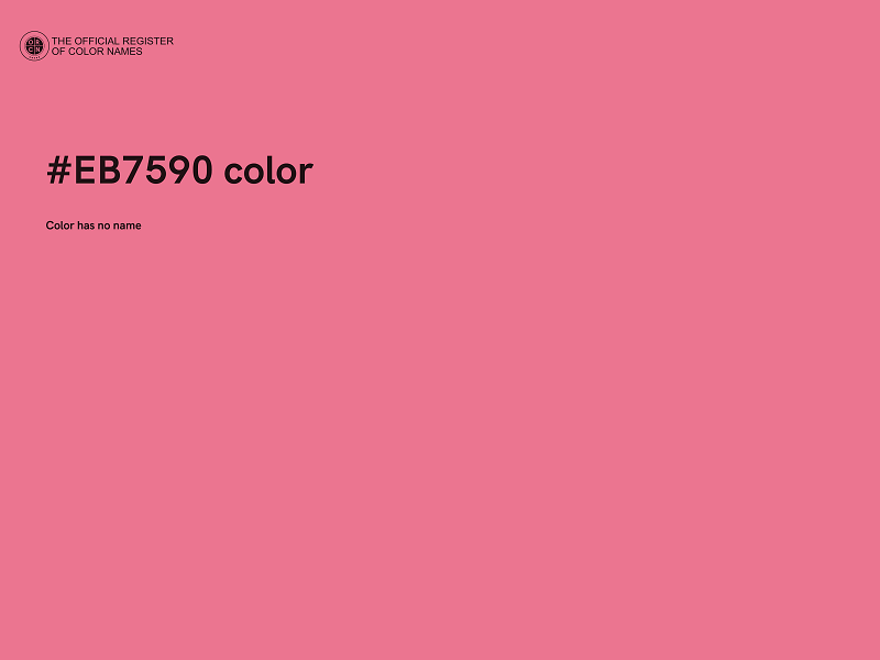 #EB7590 color image