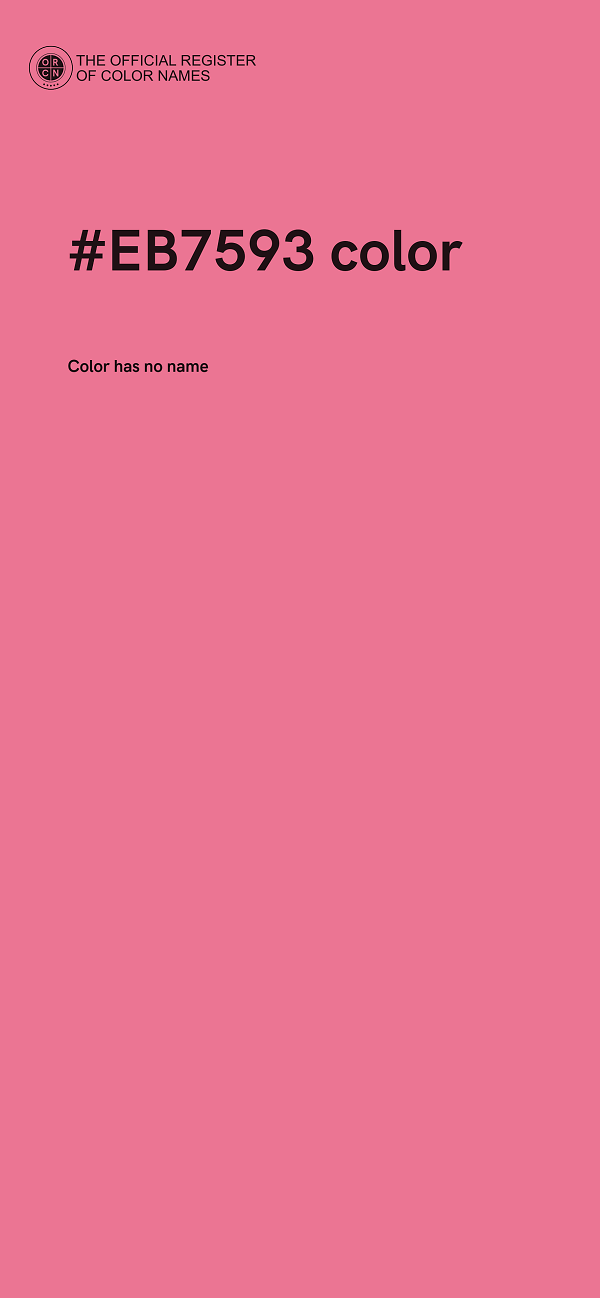#EB7593 color image