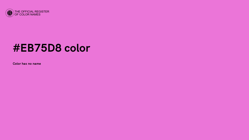#EB75D8 color image