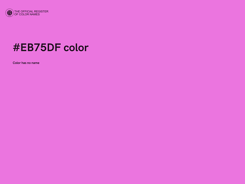 #EB75DF color image