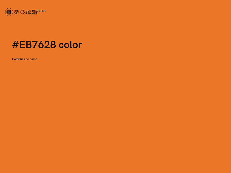 #EB7628 color image