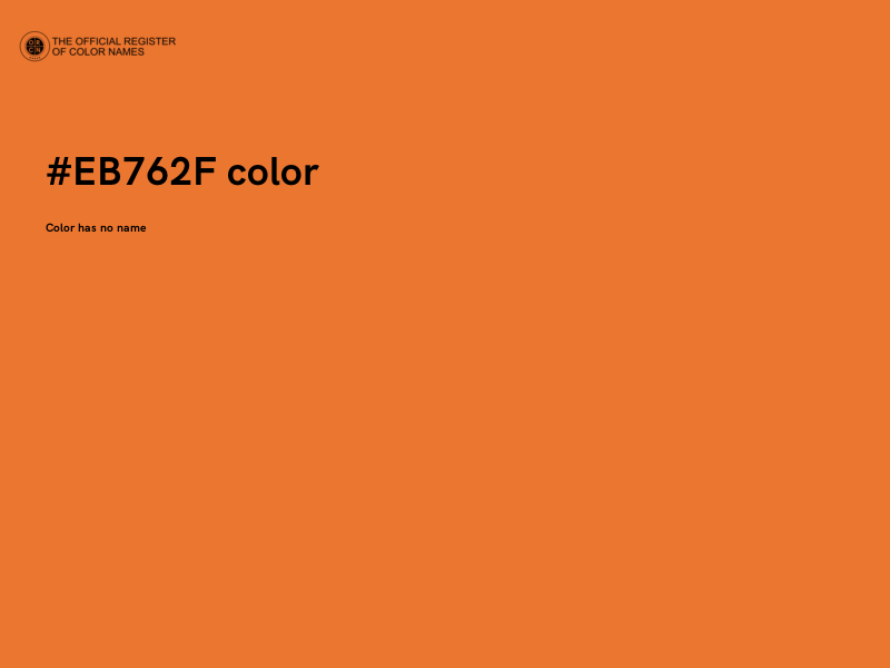 #EB762F color image