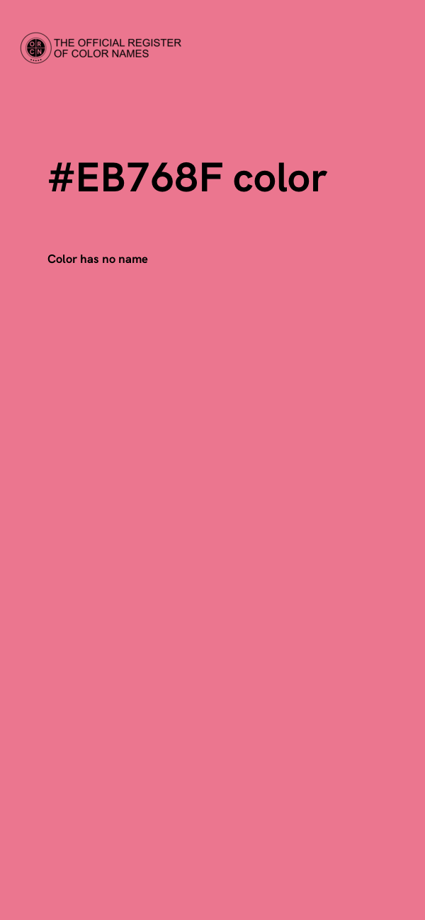 #EB768F color image