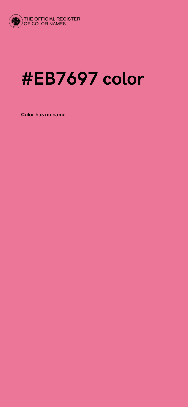 #EB7697 color image
