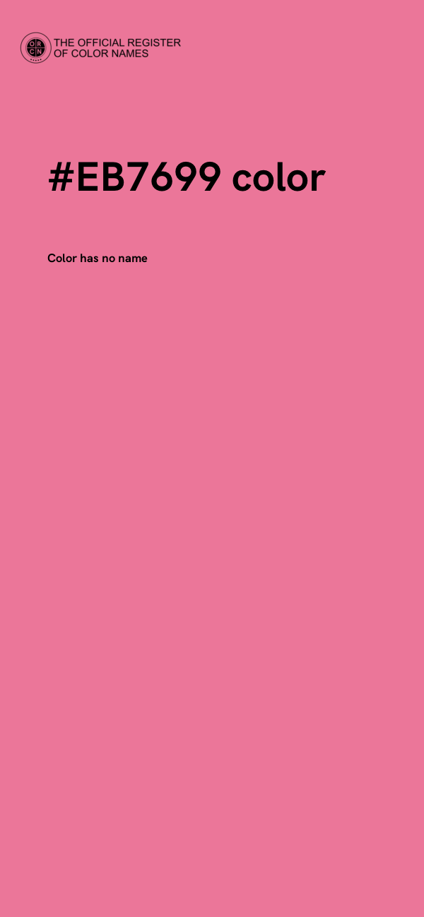 #EB7699 color image
