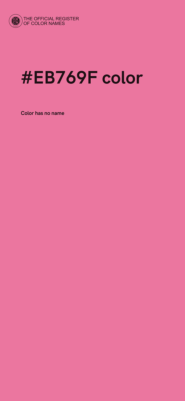 #EB769F color image