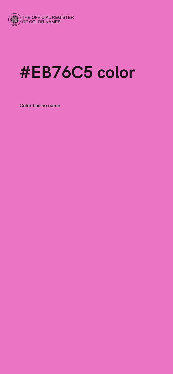 #EB76C5 color image