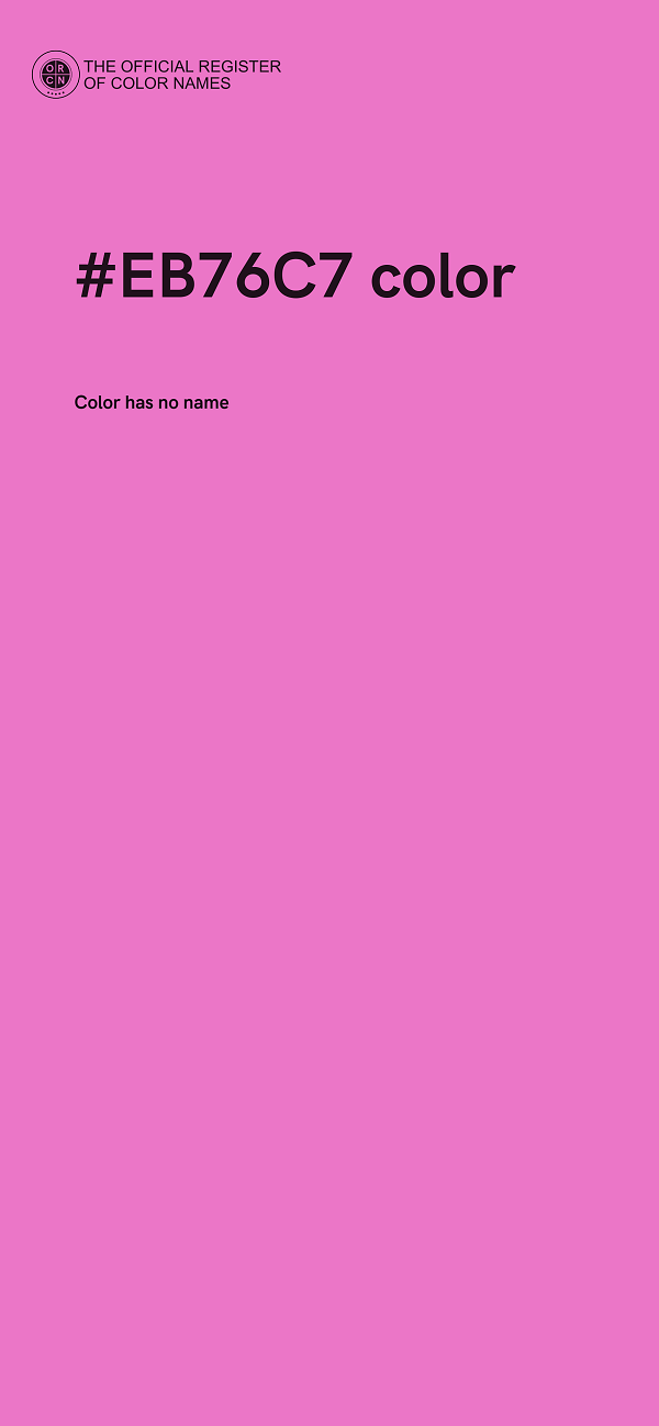 #EB76C7 color image