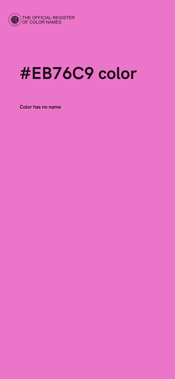 #EB76C9 color image