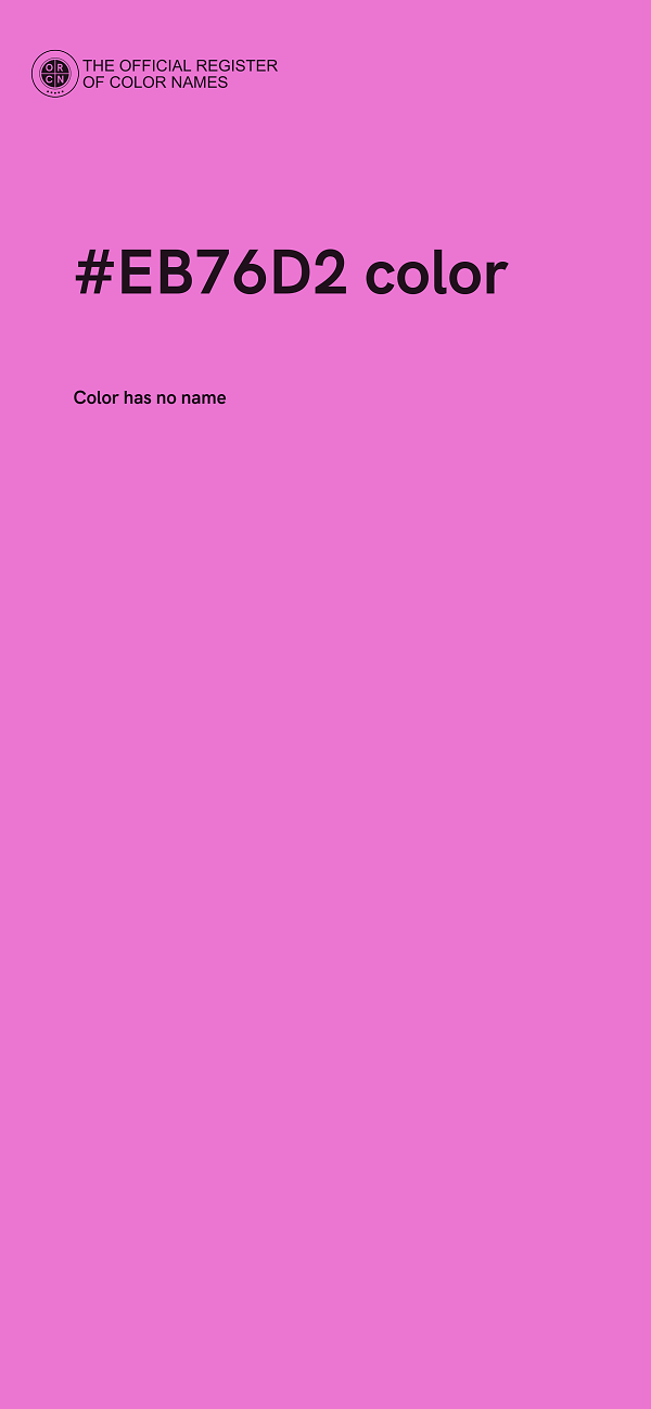#EB76D2 color image