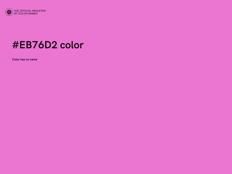 #EB76D2 color image