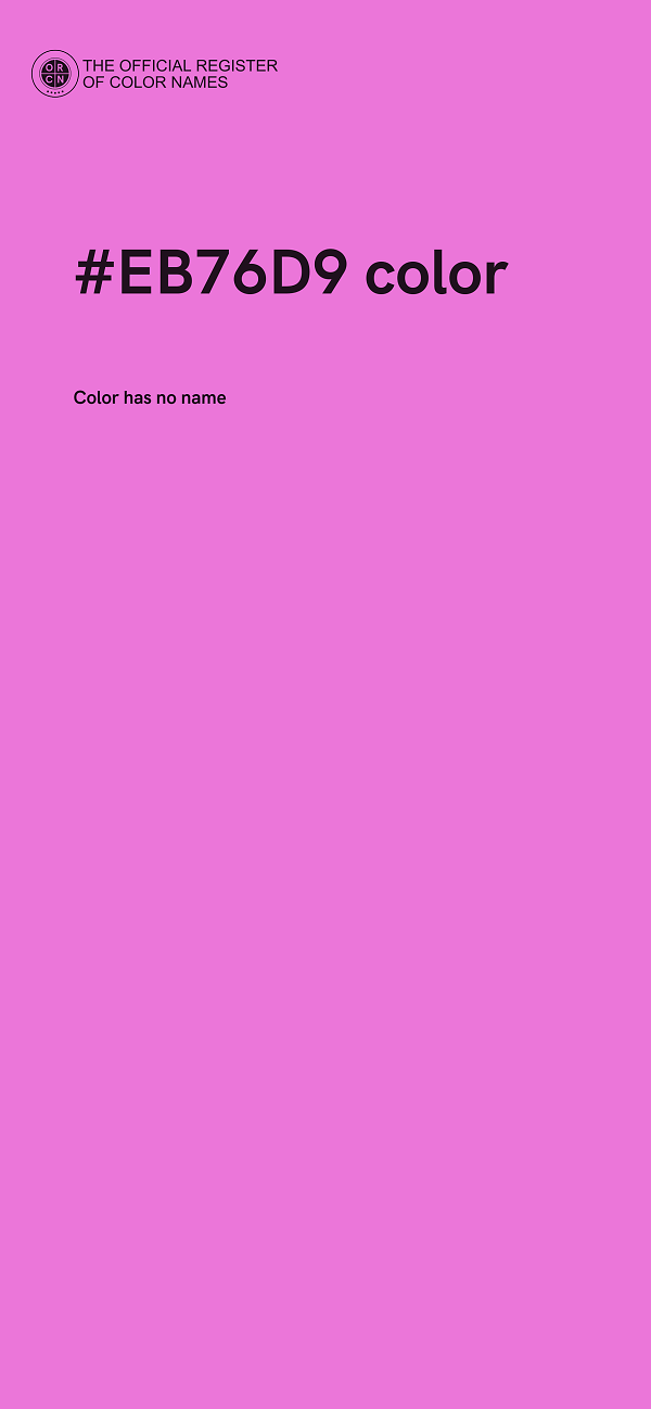 #EB76D9 color image