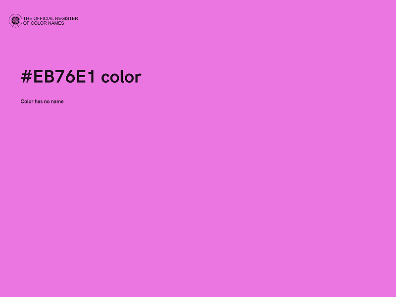 #EB76E1 color image