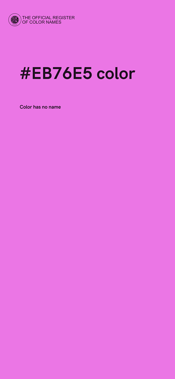#EB76E5 color image