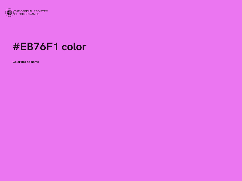 #EB76F1 color image