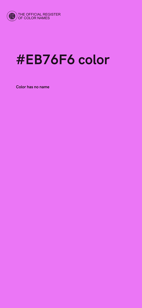 #EB76F6 color image