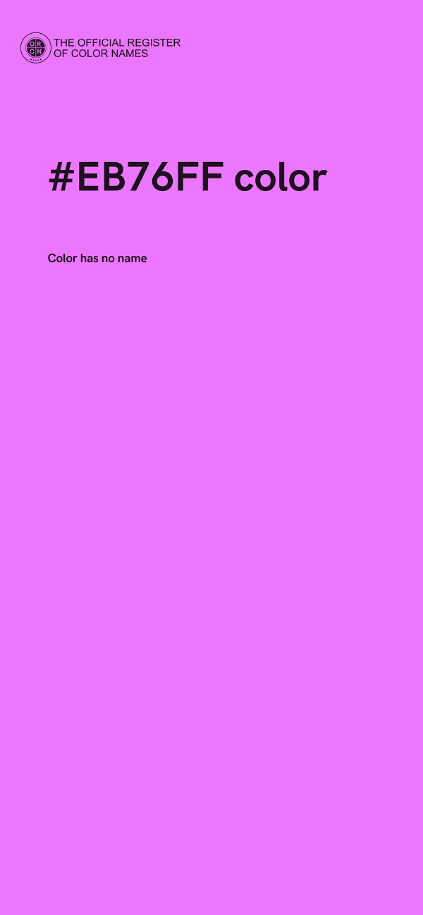 #EB76FF color image