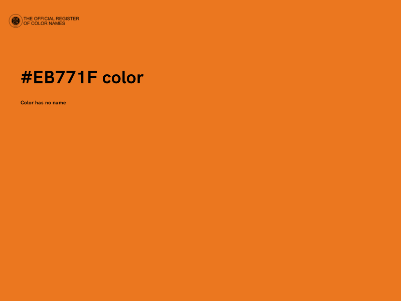 #EB771F color image