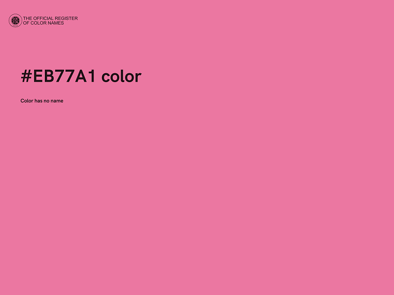 #EB77A1 color image