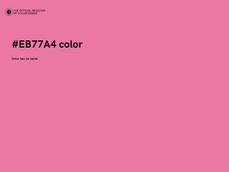 #EB77A4 color image