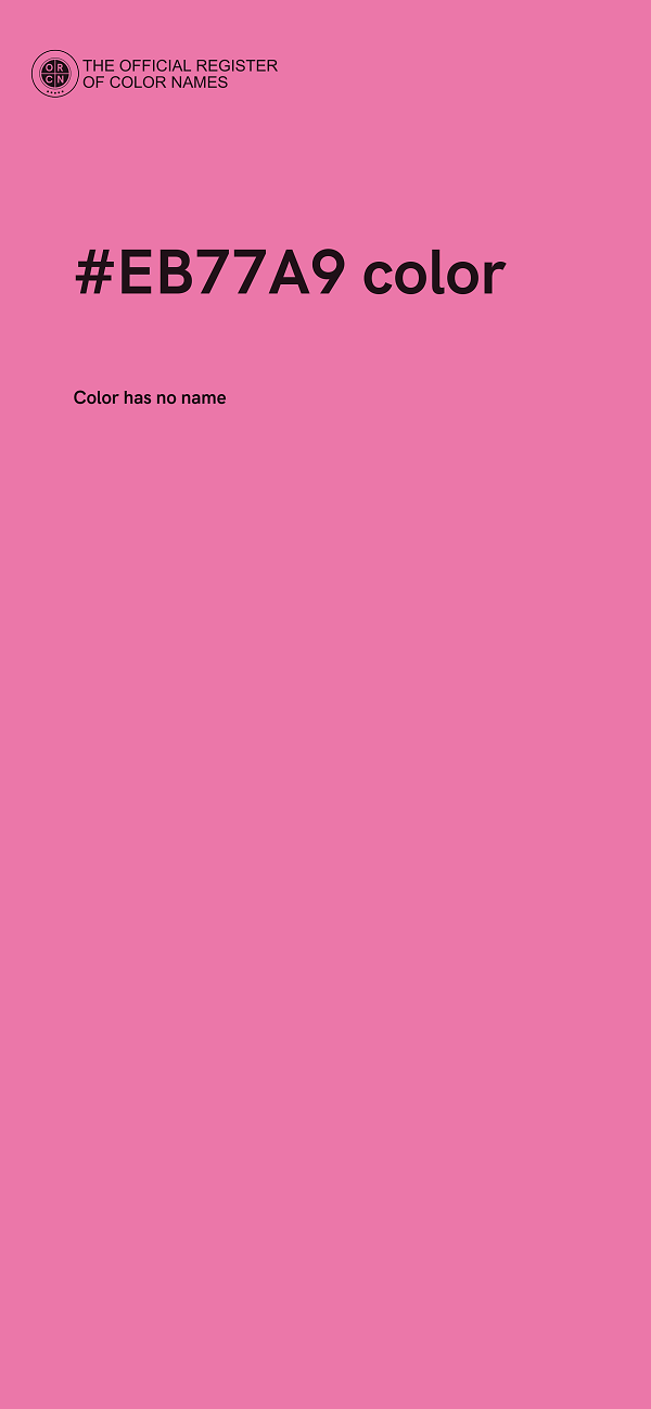 #EB77A9 color image