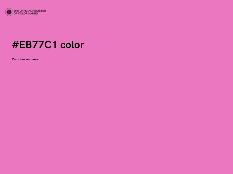 #EB77C1 color image