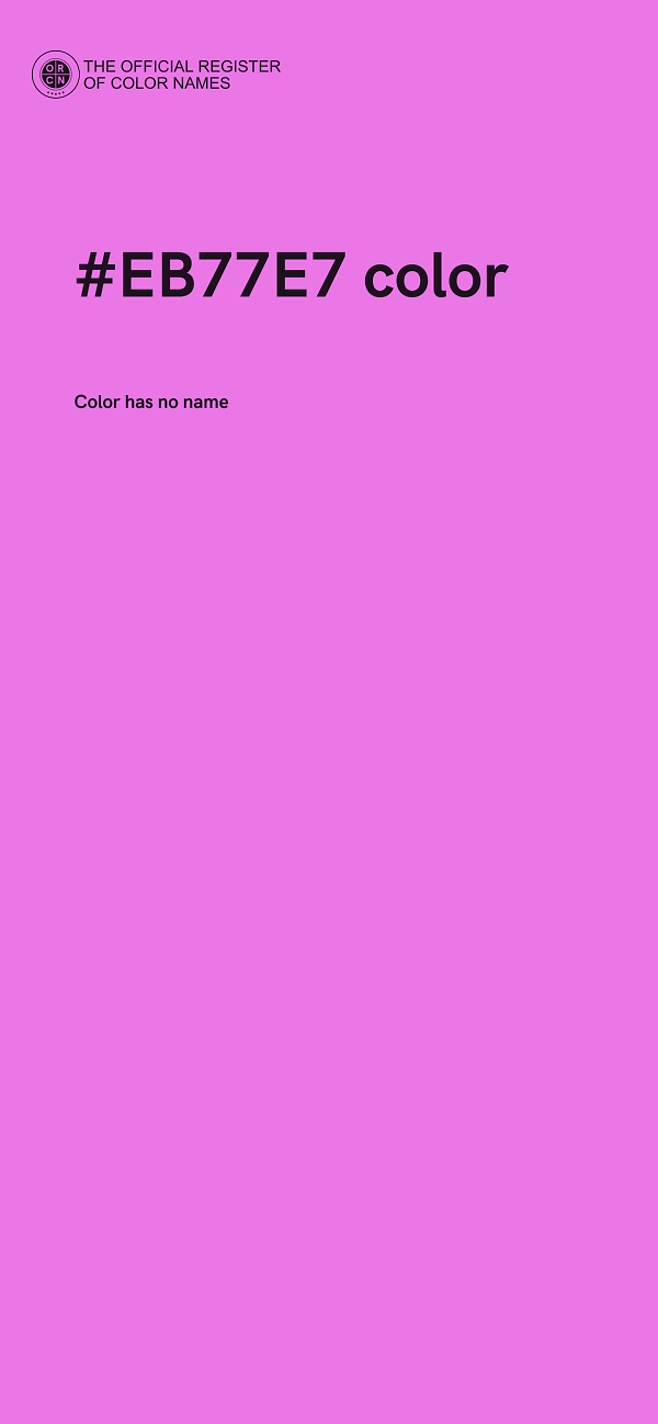 #EB77E7 color image