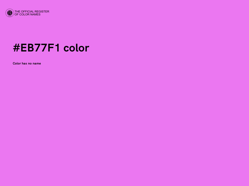 #EB77F1 color image