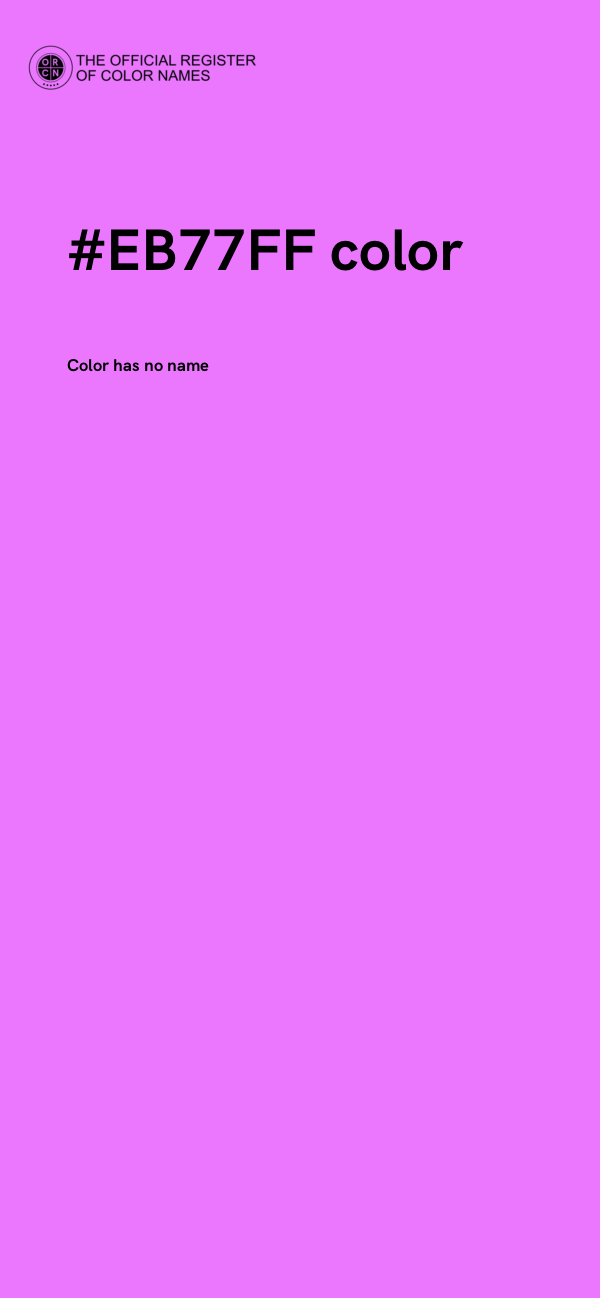 #EB77FF color image