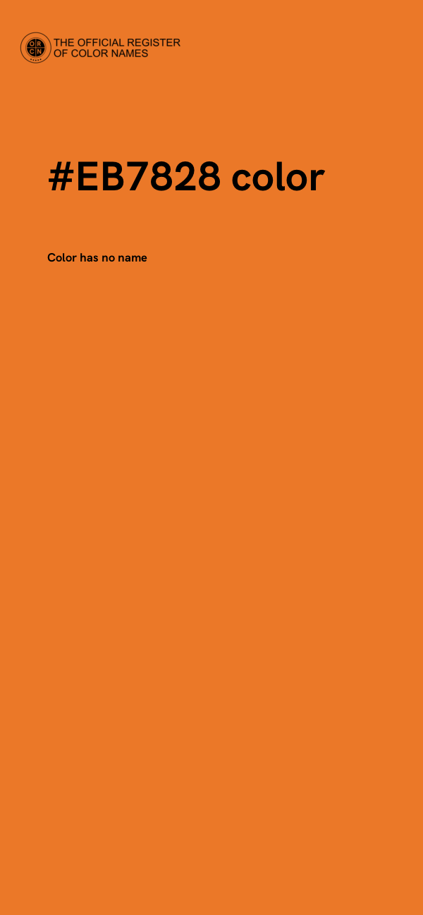 #EB7828 color image