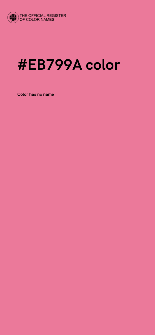 #EB799A color image