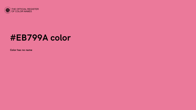#EB799A color image